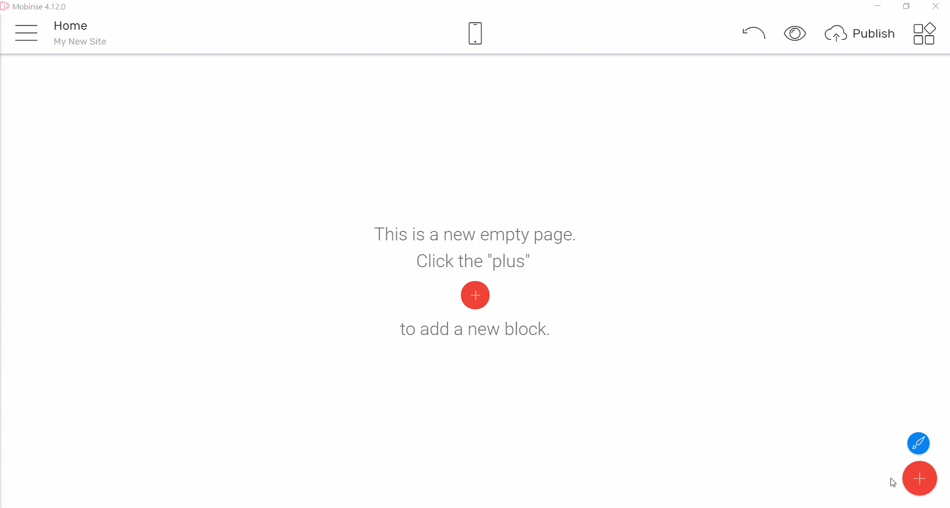 Adding blocks to develop the site