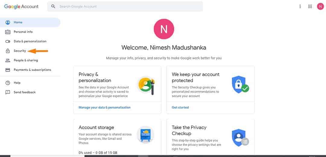 Security options-Gmail