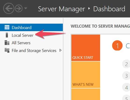 Windows Server Manager-Local Server